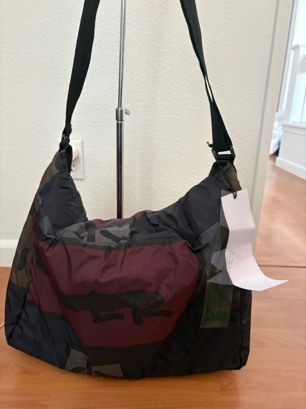 Black Label Quilted Shoulder Tote in Black, Burgundy, and Olive